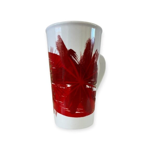 Starbucks 2014 Holiday Mug Red White Gold Coffee Mug 16 Oz. - Picture 3 of 9